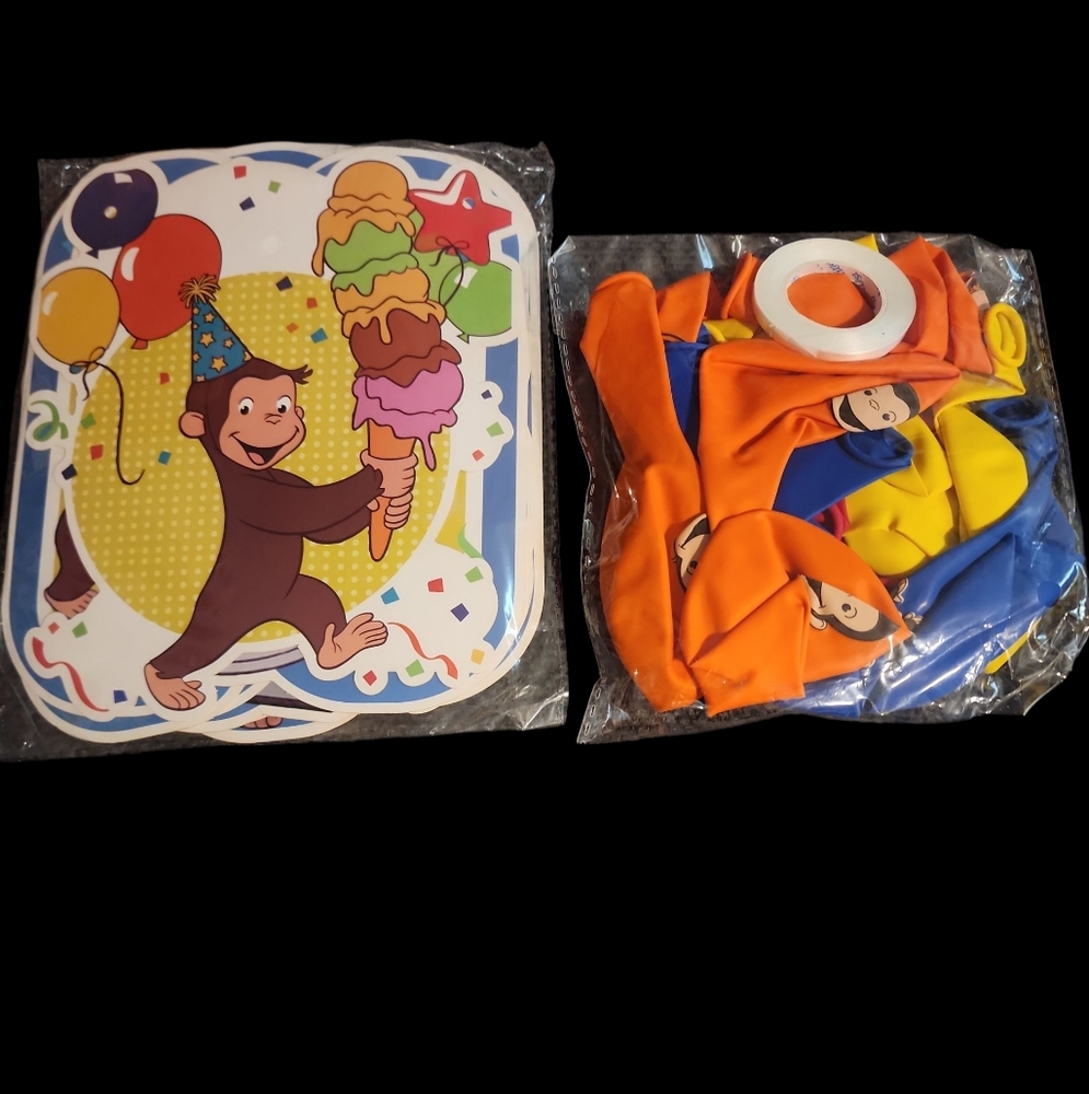 Monkey Birthday Party Supplies NwT - Picture 3 of 4
